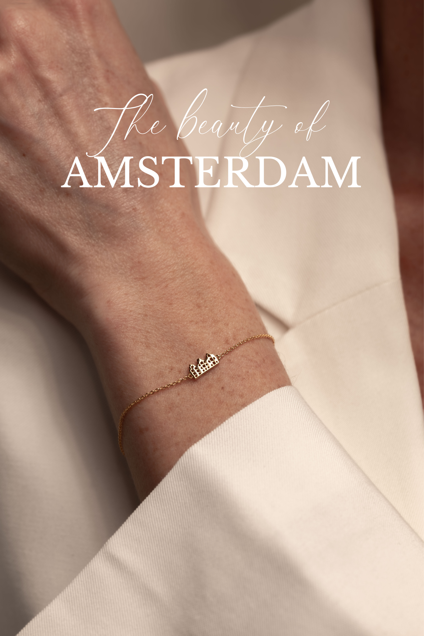 Amsterdam canal armband verguld