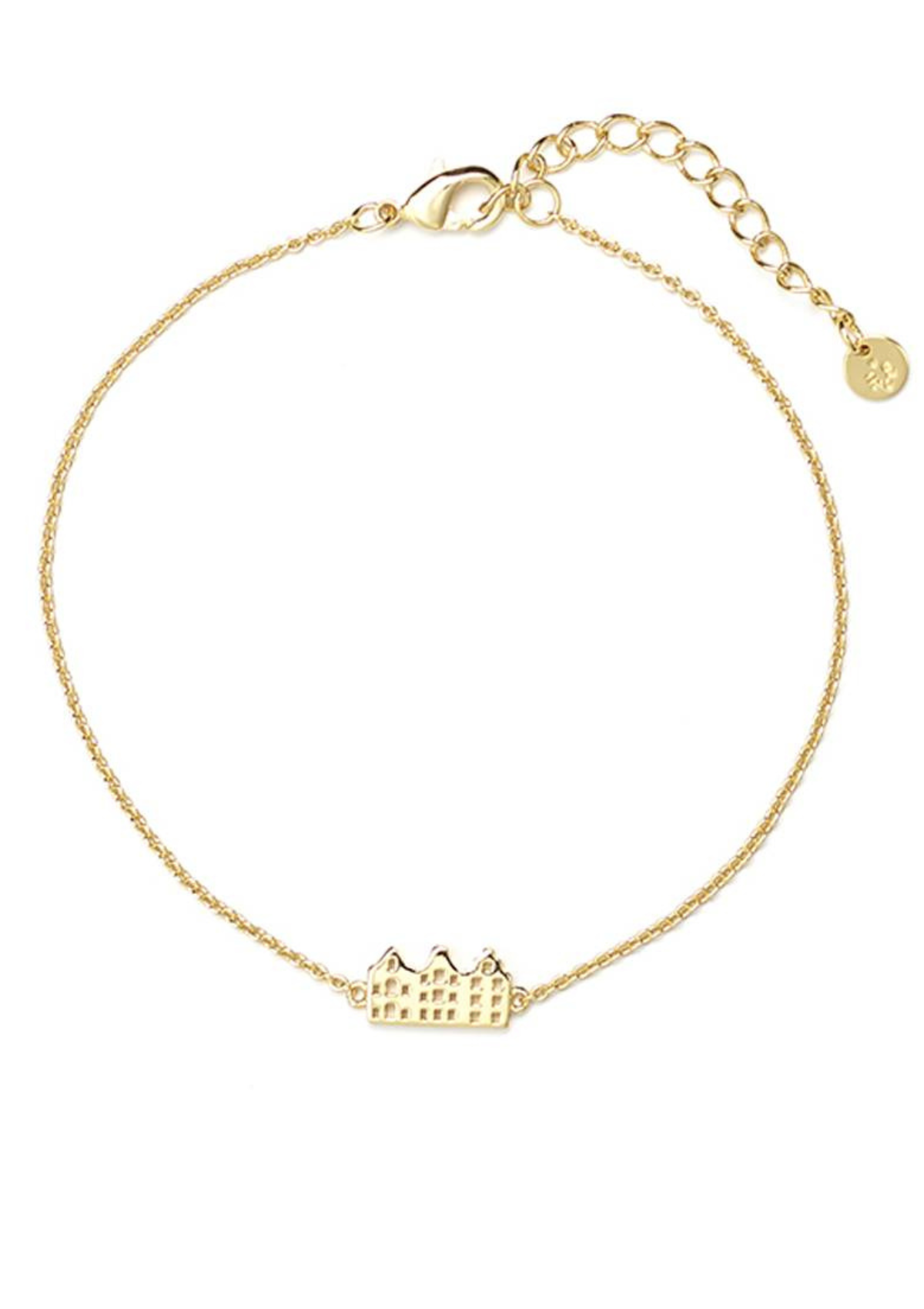 Amsterdam grachtenpand armbandje goud