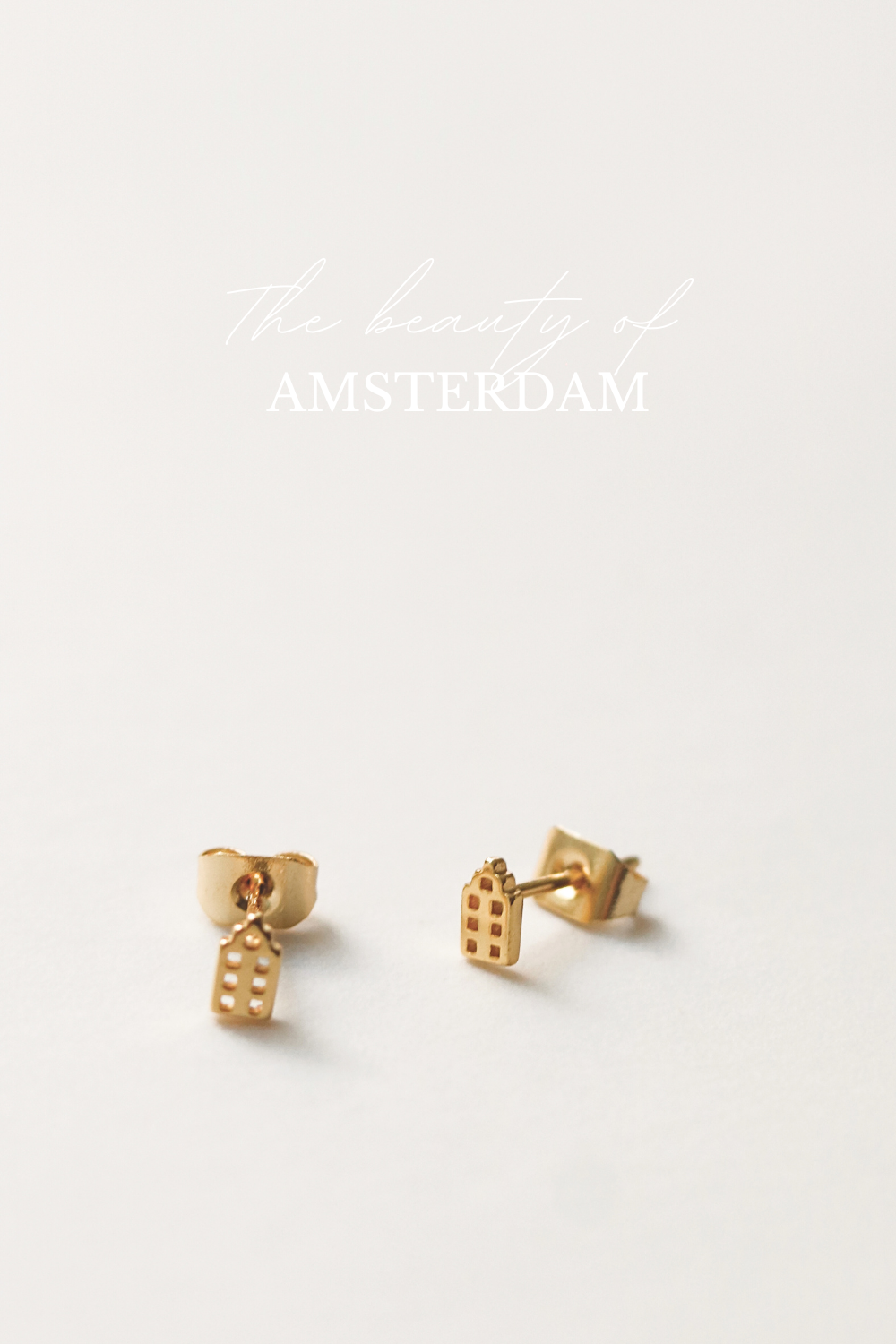 Amsterdamse huisjes oorbellen | Jordaan studs