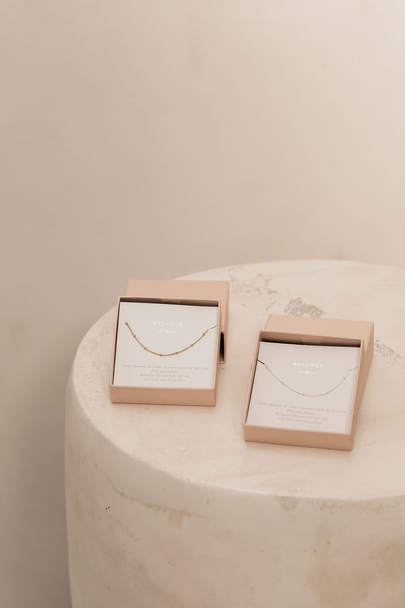 Balance ketting zilver en verguld still