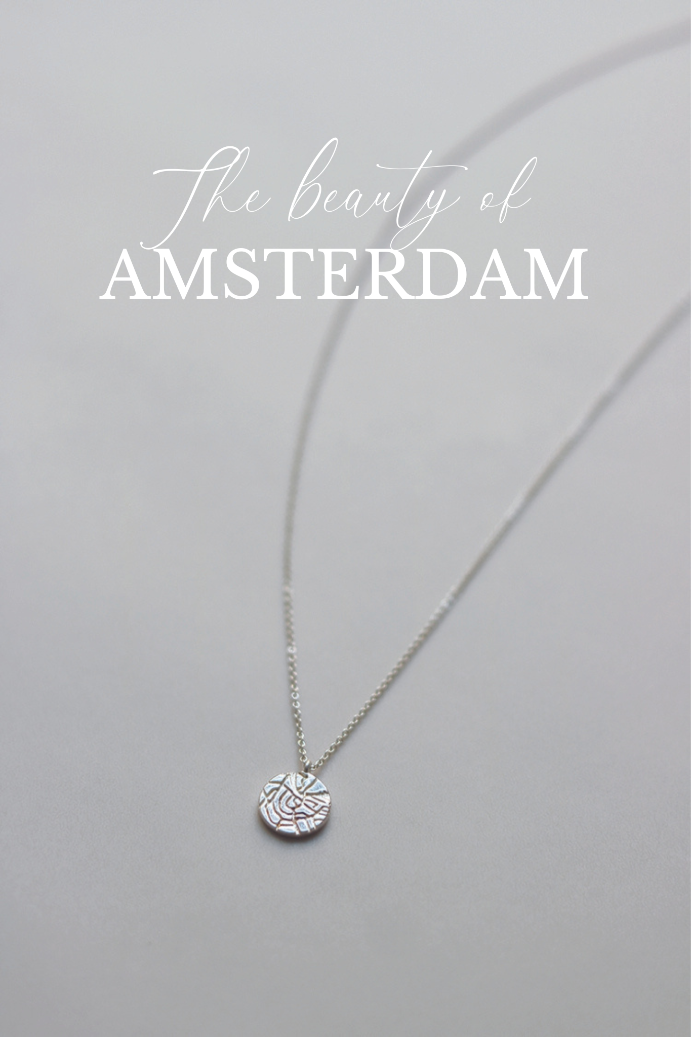 City ketting zilver tekst