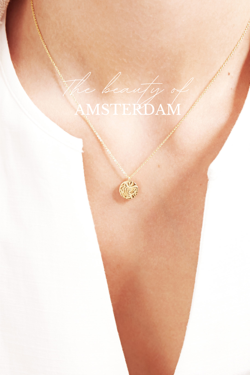 City map ketting Amsterdam | City ketting verguld