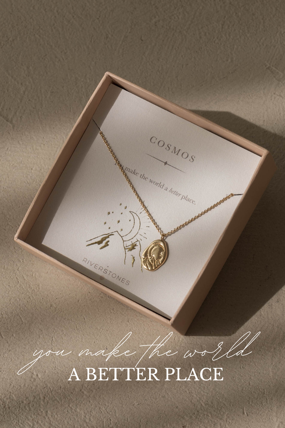 Cosmos ketting verguld verpakking