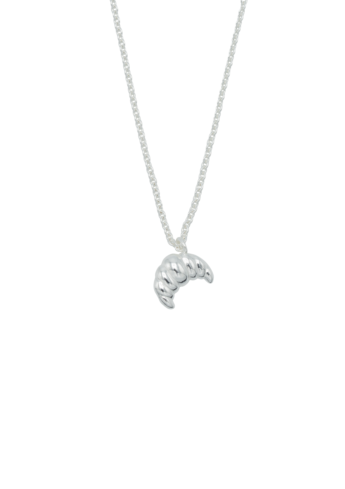 Croissant ketting parijs zilver