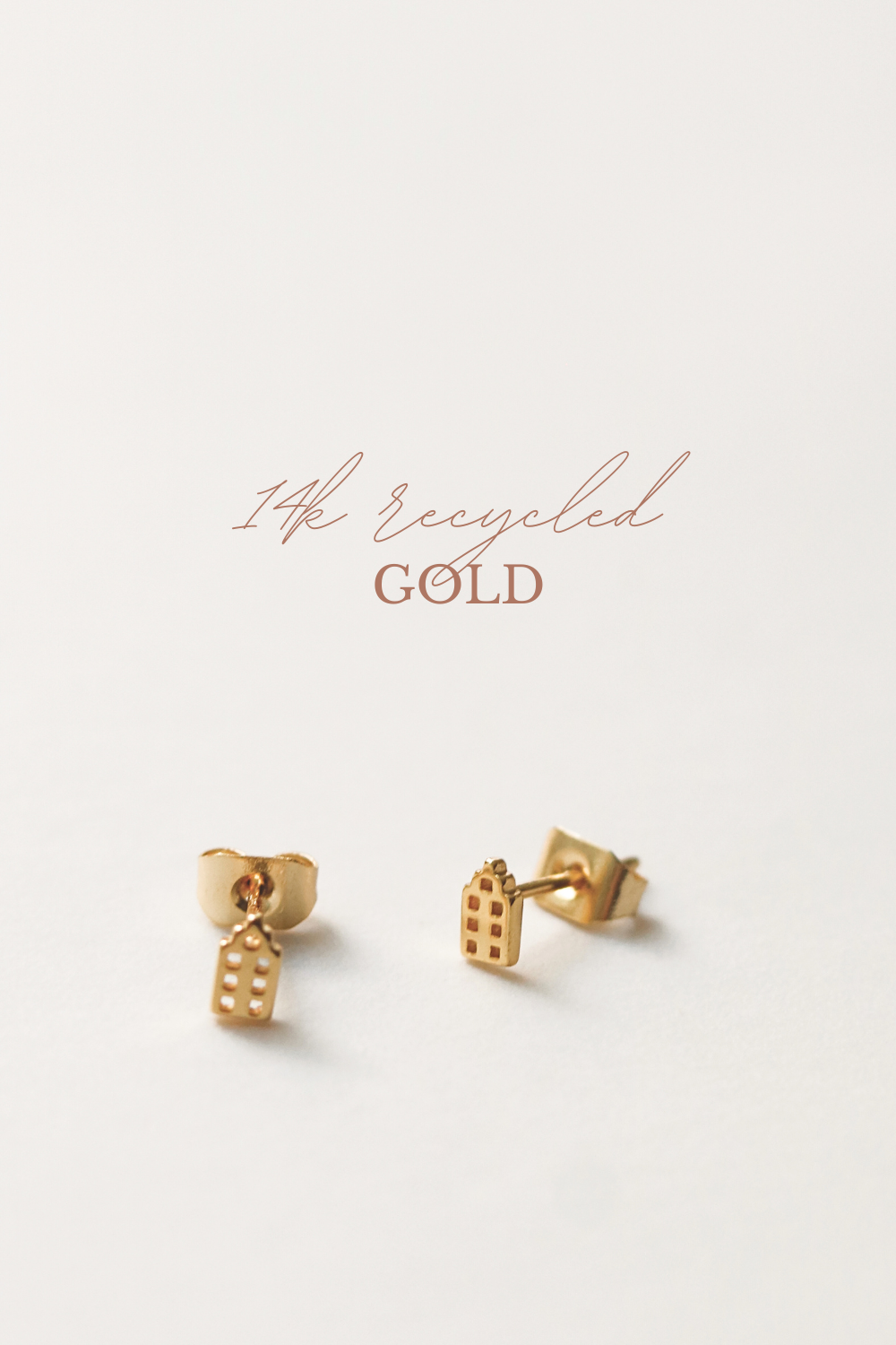 Grachtenpandjes studs 14k goud jordaan