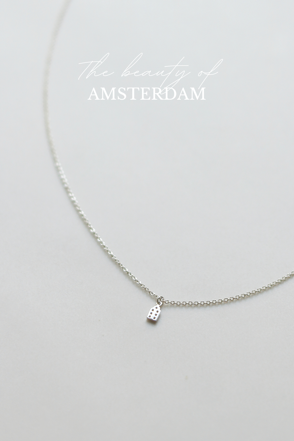Huisjes ketting zilver