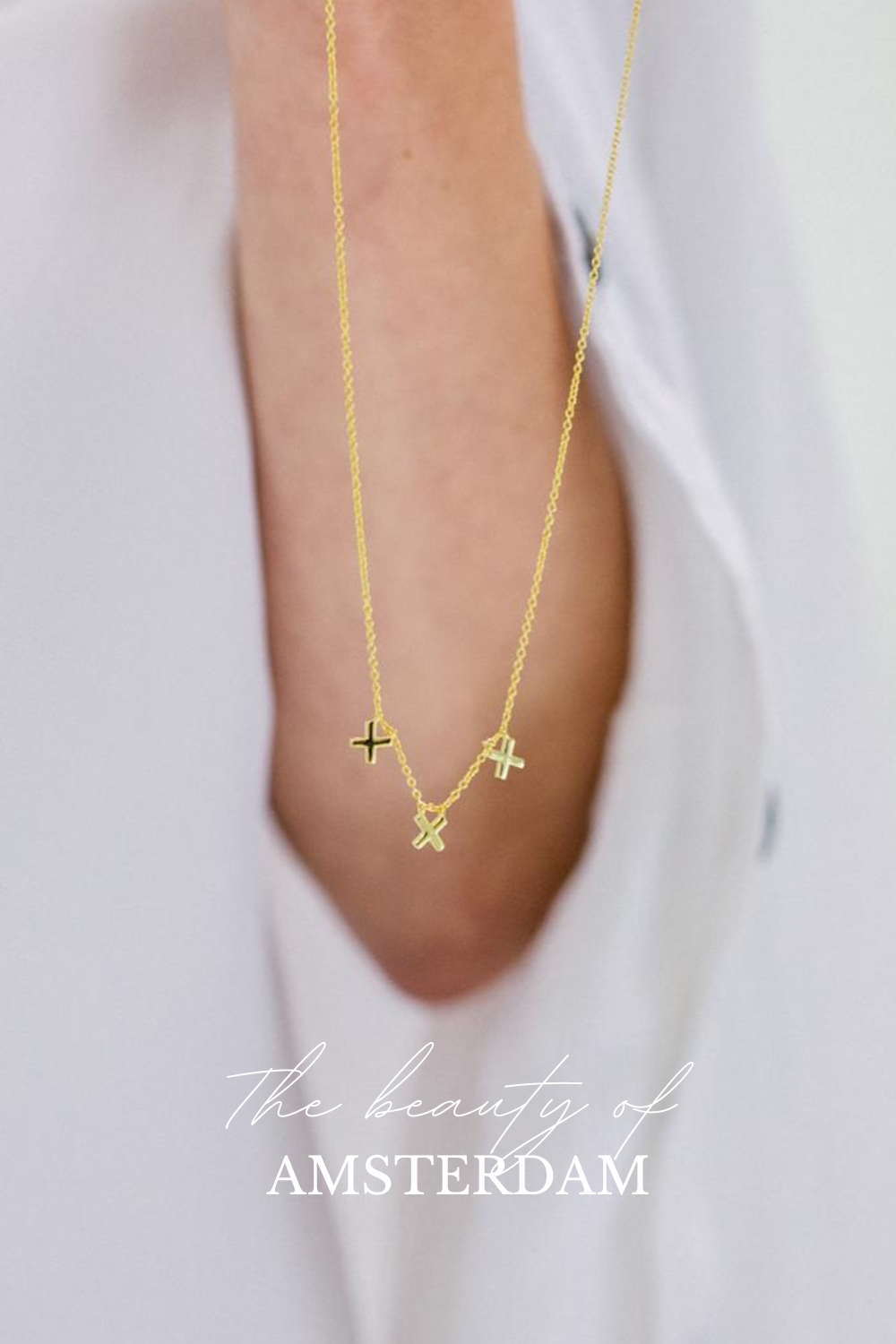 Kruisjes ketting amsterdam | Metropolis ketting verguld