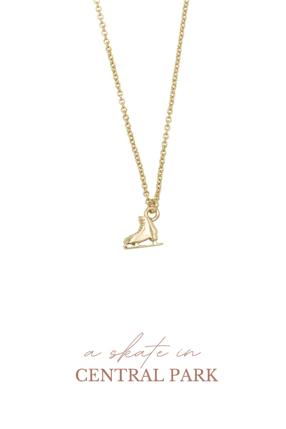Kunstschaats ketting goud | Schaats ketting verguld