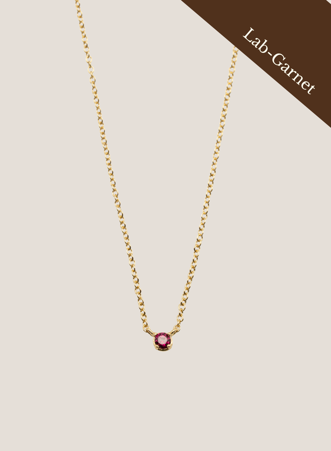LAb garnet ketting 1