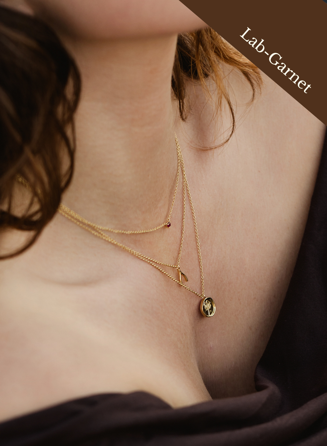 LAb garnet ketting 3