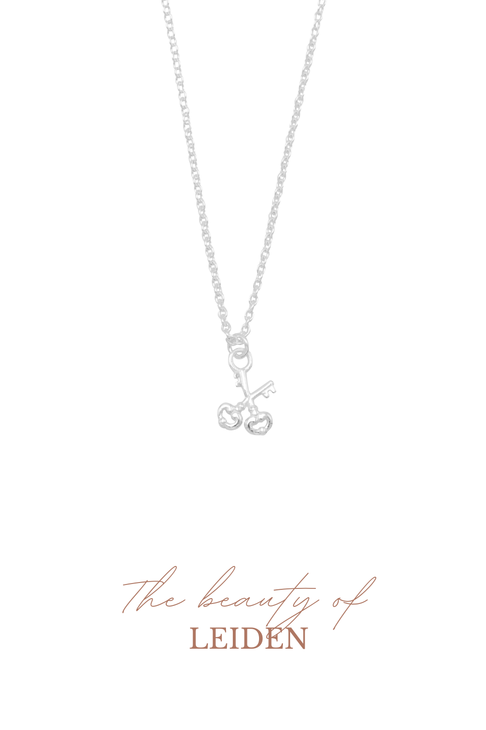 Leidse sleutels ketting zilver