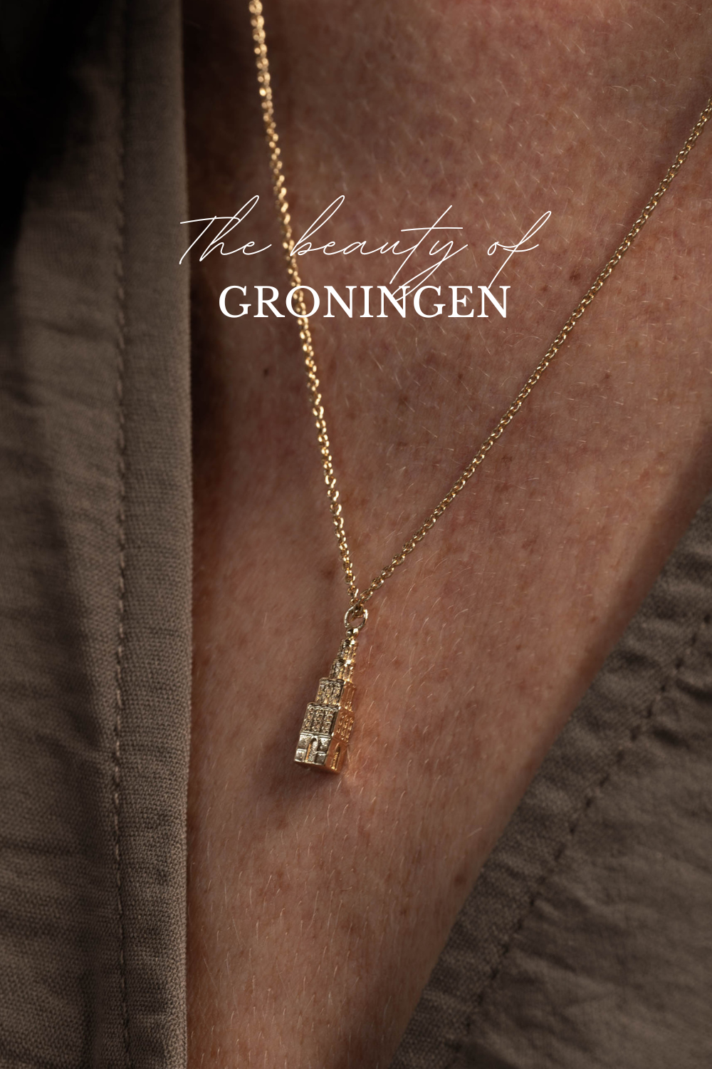Martinitoren ketting verguld GRONINGEN